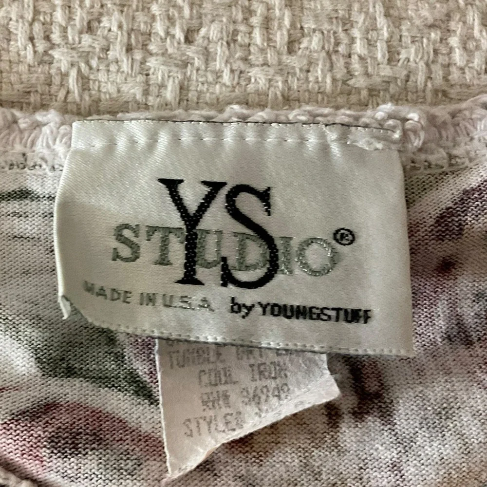 YS Studio Women's Floral Print Top Shorts Set Made in USA 2X - Picture 11 of 13